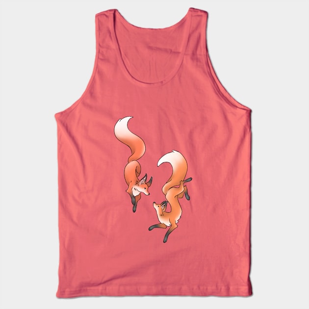 PLayful Foxes Tank Top by Trippiie.Art